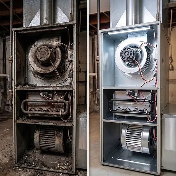 Professional furnace cleaning and heating system maintenance in Tomball Texas